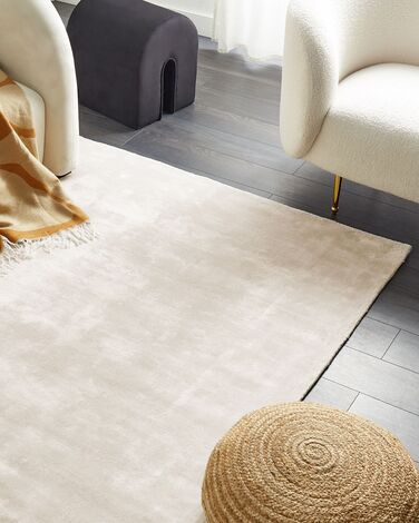 Teppe 160 x 230 cm viskose lys beige GESI II