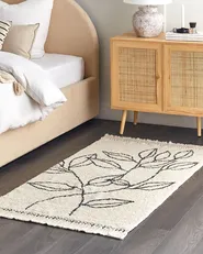 Tappeto SAZLI Beige 80 x 150 cm Cotone_839778