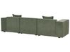 Left Hand Chenille Corner Sofa Dark Green DOLVA_918920