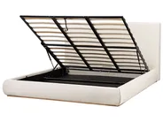 Ottoman Bed CAMPAGNE Fabric Light Beige 180 x 200 cm (EU Super King)_972080