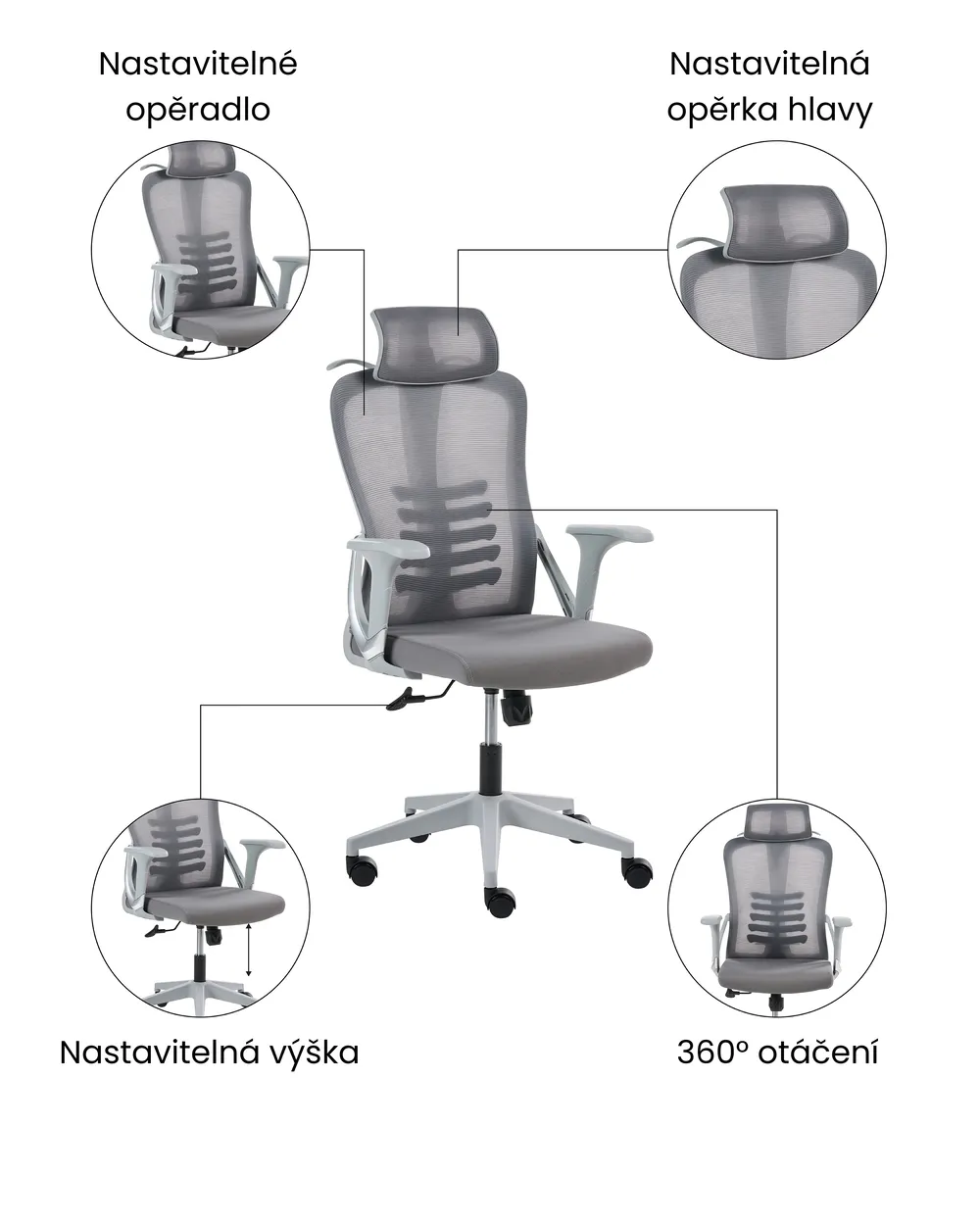 Kancelářská židle ERGONOX Šedá_1071051