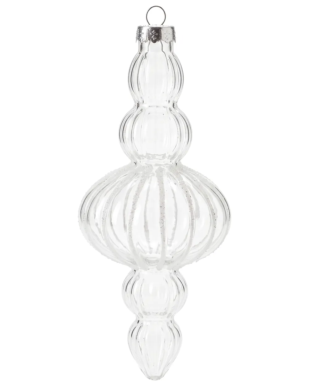 Conjunto de 42 bolas de Navidad ICELIGHT Vidrio Transparente/Blanco_1191839