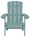 Garden Chair with Footstool Turquoise Blue ADIRONDACK_809589