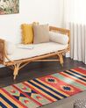 Vlněný kelimový koberec 80 x 300 cm vícebarevný HATIS_869544