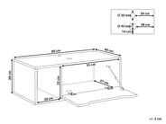 Szafka łazienkowa wisząca pod umywalkę CASCAVEL 80 cm Czarny marmur_984059