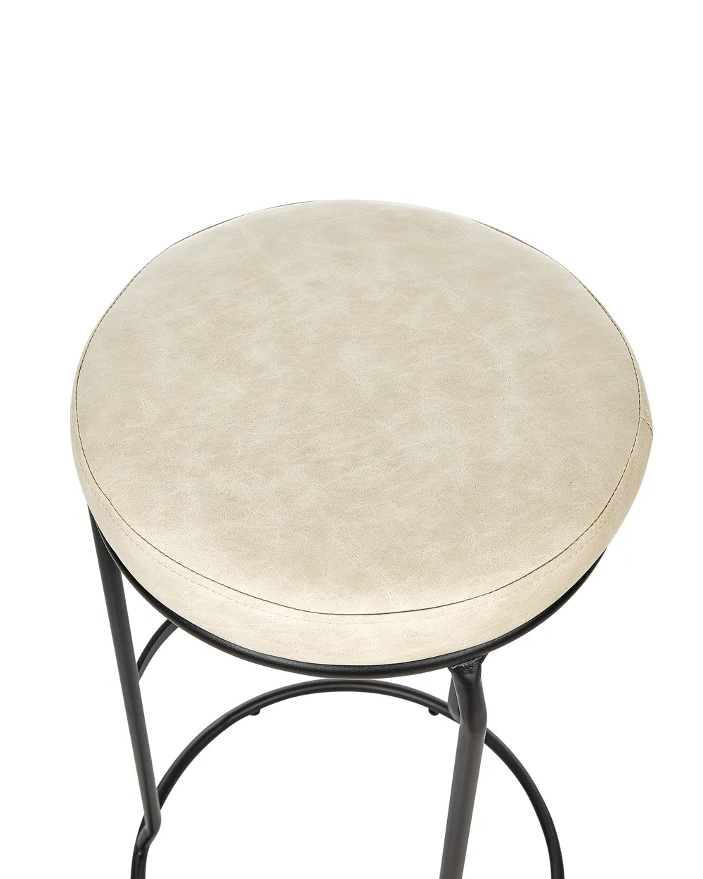 Set di 2 sgabelli da bar MILROY Pelle sintetica Beige chiaro_915987