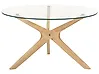 Coffee Table VALLEY Tempered Glass Light Brown
