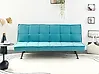 Sofa Bed 2 Seater HASLE Fabric Turquoise