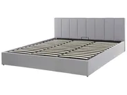 Ottoman Bed DREUX Fabric Light Grey 180 x 200 cm (EU Super King)_793240