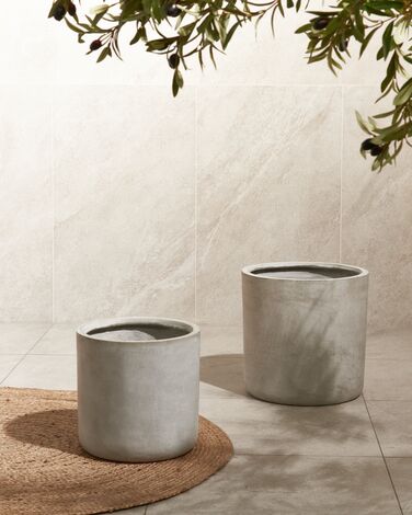 Plant Pot 34 x 34 x 33 cm Grey MESSENE