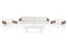 Ensemble de jardin 4 places en aluminium blanc SERLA_930767