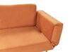 Velvet Sofa Bed Orange SAARELA_932725