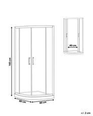 Kabina prysznicowa JUKATAN 80 x 80 x 185 cm Czarny_944695