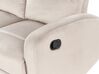 Velvet Manual Recliner Living Room Set Beige VERDAL_921792