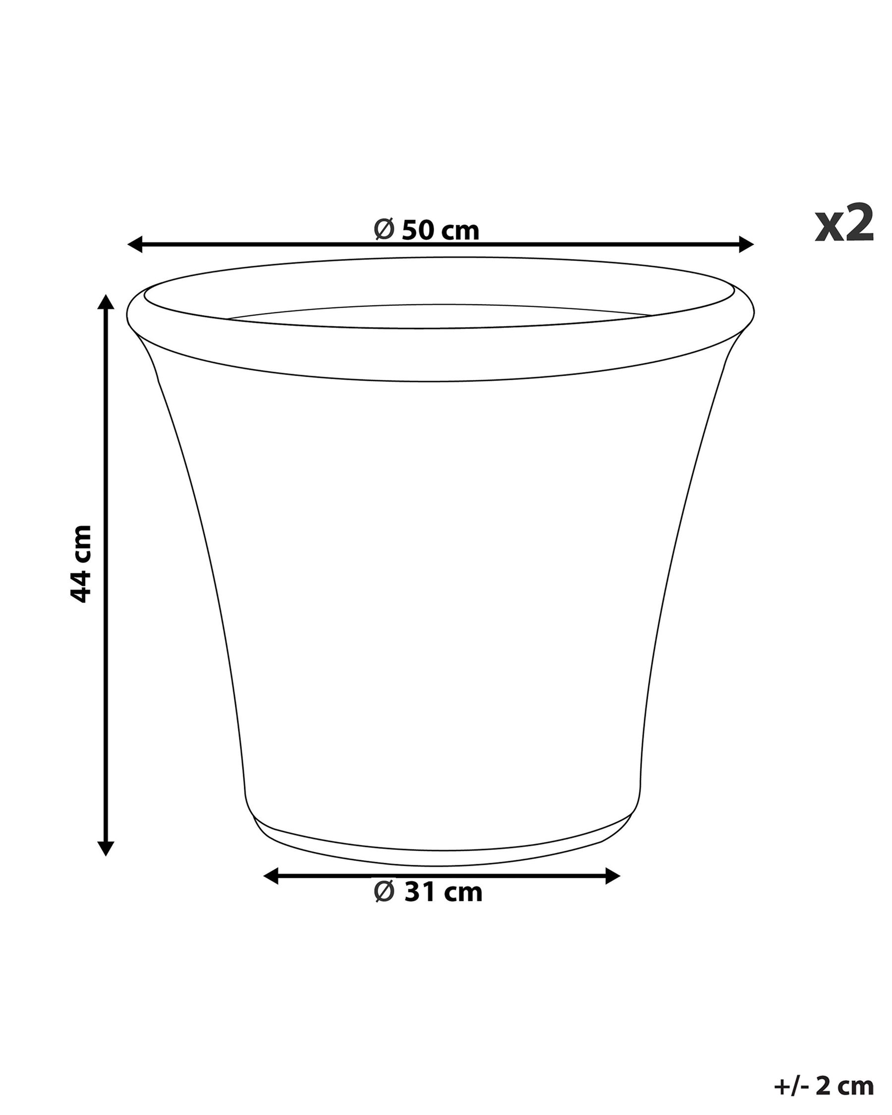 Set of 2 Plant Pots ⌀ 50 cm Navy Blue KOKKINO_841553 Set of 2 Plant Pots ⌀ 50 cm Navy Blue KOKKINO_841553