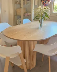 Dining Table SHERIDAN Natural Ash Wood 180 cm 100 cm_942679