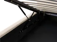 Ottoman Bed GRASSE Fabric Light Beige 160 x 200 cm (EU King Size)_1056354