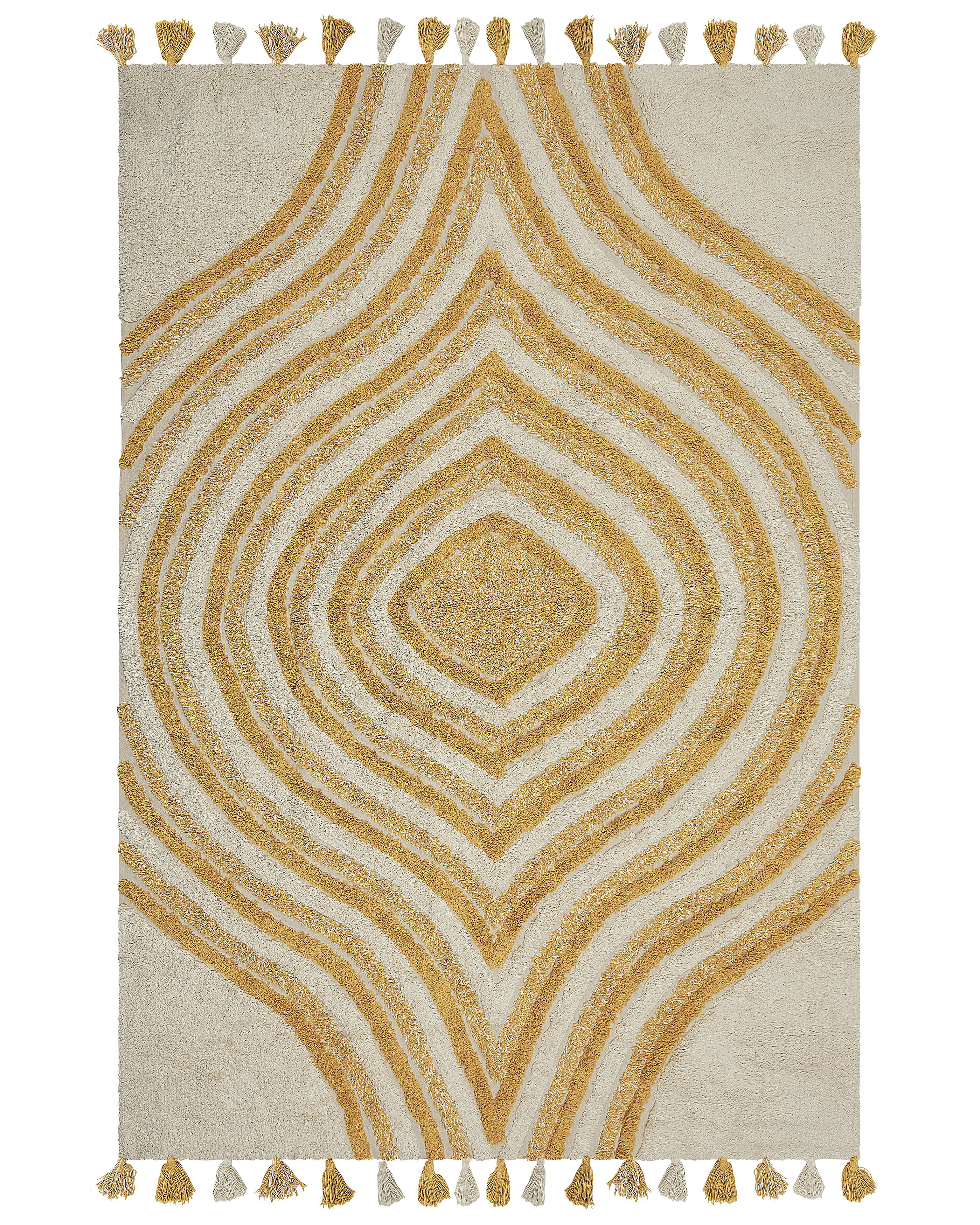 Dywan bawełniany 160 x 230 cm beżowo-żółty BINGOL_848791