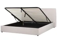 Ottoman Bed LAVAUR Velvet Off-White 180 x 200 cm (EU Super King)_870979