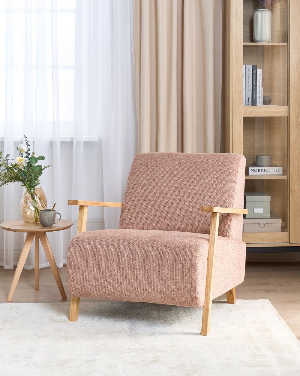 Sessel LESJA Stoff Rosa