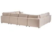 Modular U-Shape Sofa 8 Seater MESNALI Boucle Beige_1046784