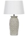 Lampada da tavolo ceramica grigio chiaro e bianco 48 cm KHOPER_822894