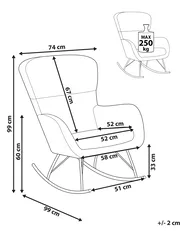Rocking Chair ANASET Boucle Orange_914725