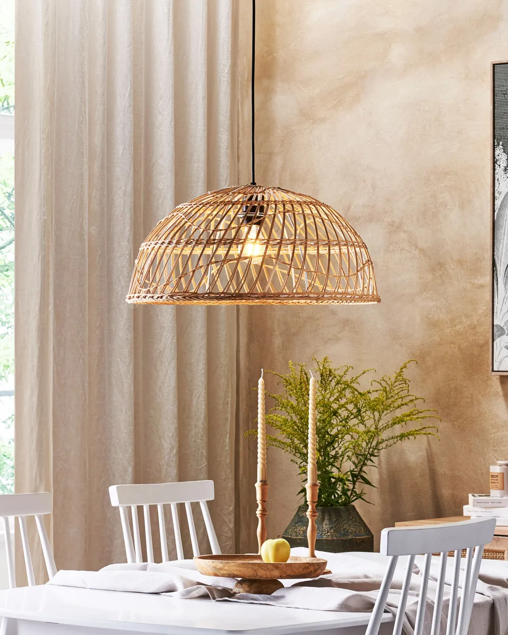 Pendant Lamp RAVINE Rattan Natural