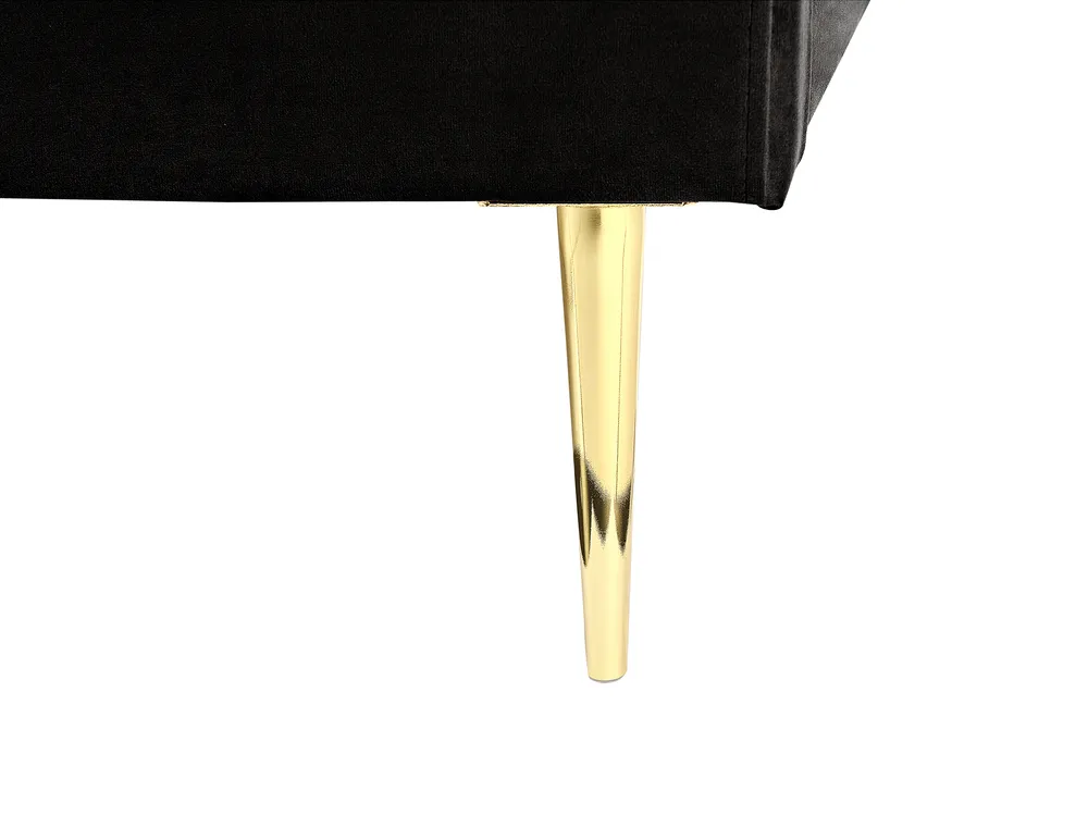 Bed Velvet FLAYAT 160 x 200 cm (EU King Size) Black_834087