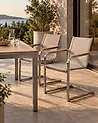 Conjunto de 2 sillas de jardín COSOLETO Acero inoxidable Beige