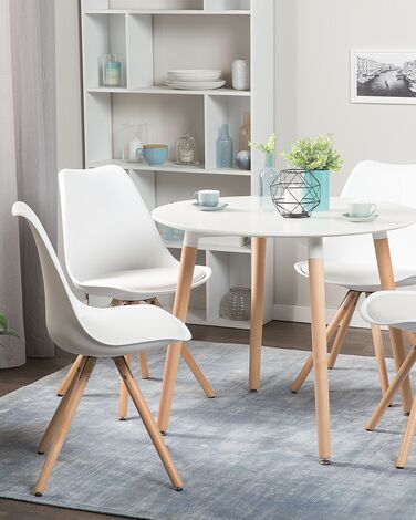 Set of 2 Dining Chairs White DAKOTA