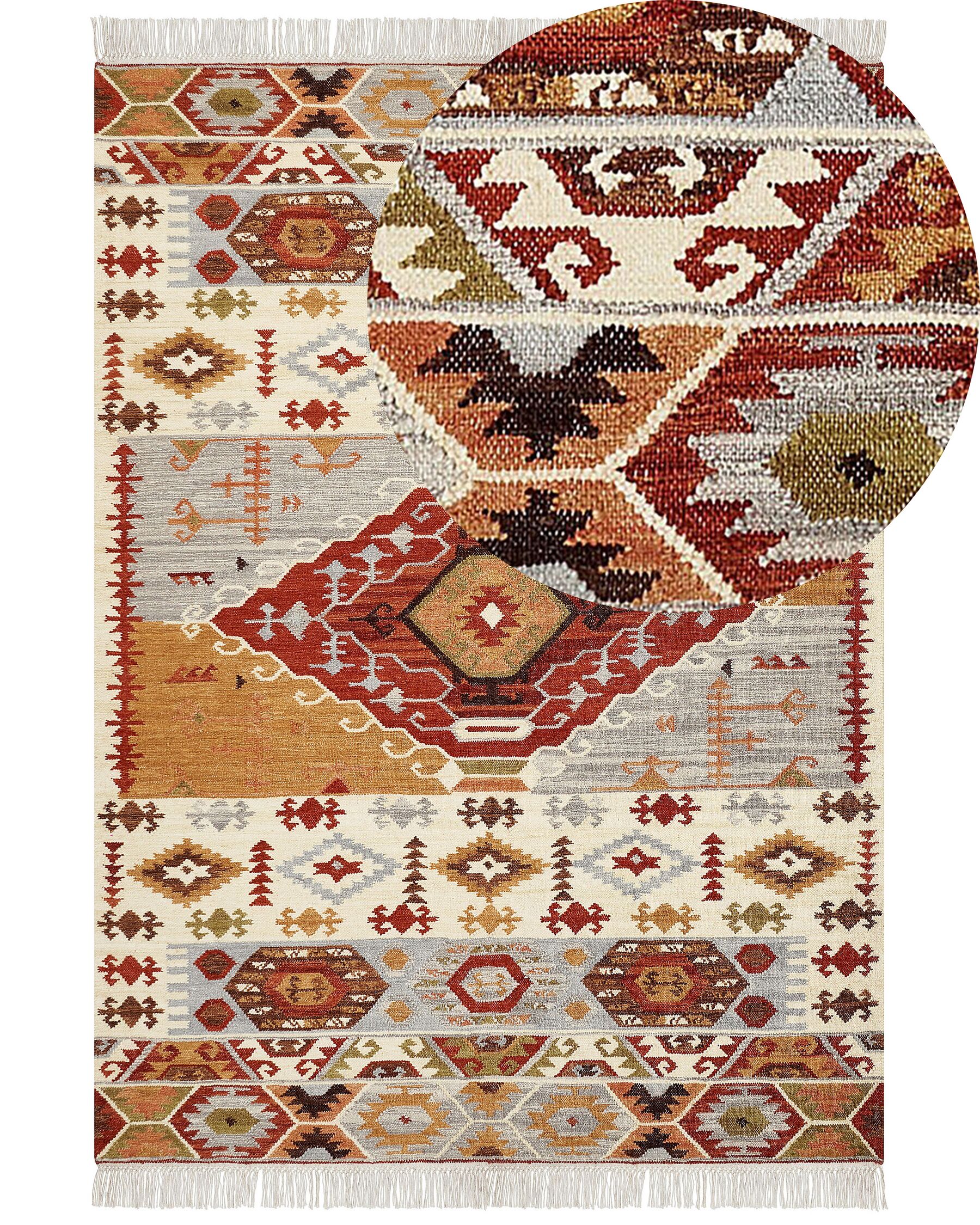 Wool Kilim Area Rug 200 x 300 cm Multicolour PROSHYAN_859463