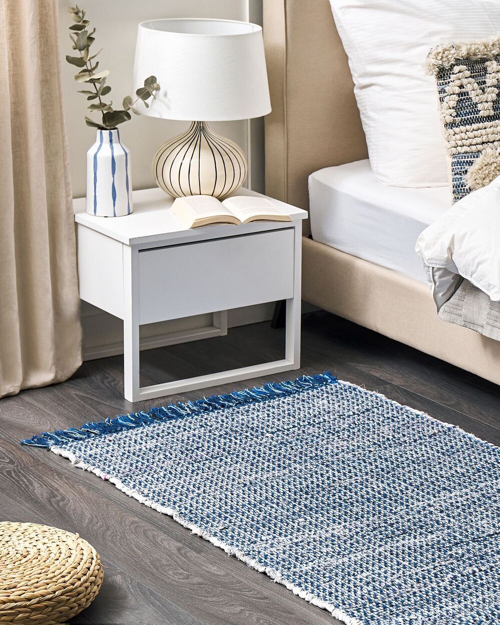 Area Rug 80 x 150 cm Navy Blue BESNI Beliani.pl