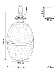 Lampion AMORGOS 34 cm Metal Złoty_787646