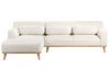 Right Hand Boucle Corner Sofa White SIMOS_927961