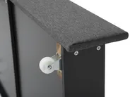 Bed with Storage Drawers MONTPELLIER Fabric Dark Grey 180 x 200 cm (EU Super King) LED_709586