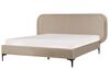 Velvet EU Double Size Bed Beige SUZETTE_916050