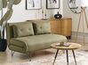 2 Seater Fabric Sofa Bed Olive Green VESTFOLD_930228