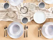 Set di 16 stoviglie SESAME Gres porcellanato Grigio chiaro_863127