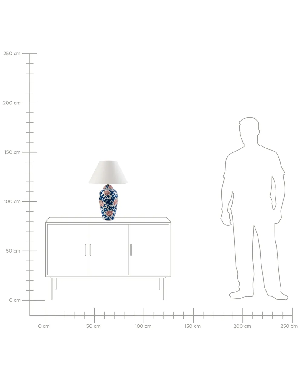 Table Lamp VERUSA Porcelain White/ Blue_980308