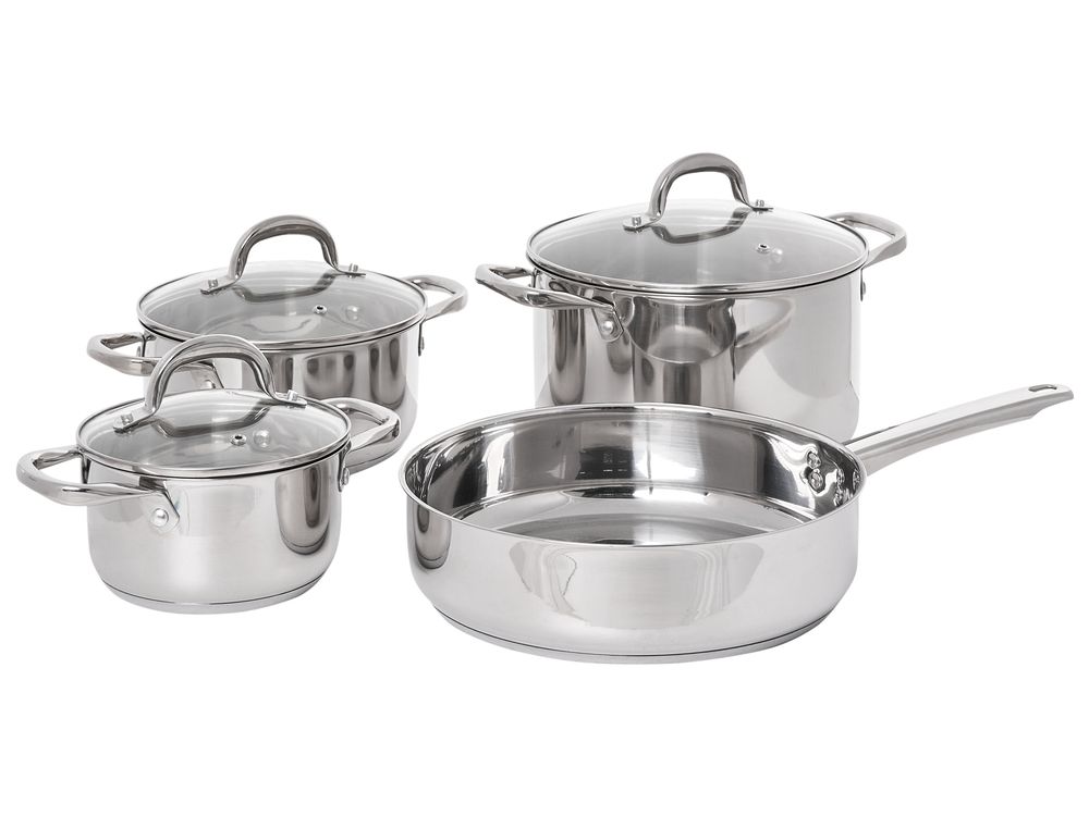 Conjunto de cozinha de 7 peças PRIMECOOK Aço inoxidável Prateado