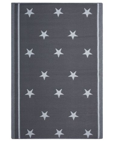 Venkovní oboustranný koberec tmavě šedý 120x180 cm LATUR