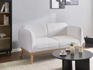 Divano 2 posti LJUNG Bouclé Bianco_1076462