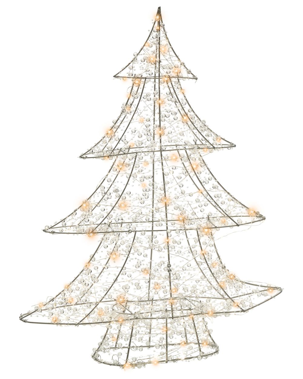 Outdoor Decoration LED BLONDUOS 60 cm Christmas Tree Silver