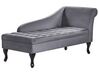 Chaise longue contenitore velluto grigio destra PESSAC_881900