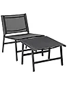 Garden Chair MARCEDDI Metal Black
