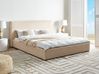 Lit avec sommier Bouclé LAVAUR 180 x 200 cm Beige