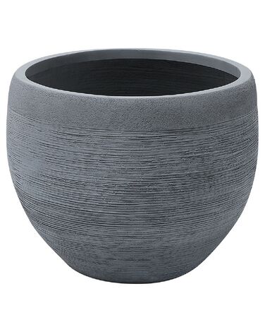 Stone Plant Pot 50x50x39 cm Grey ZAKROS 