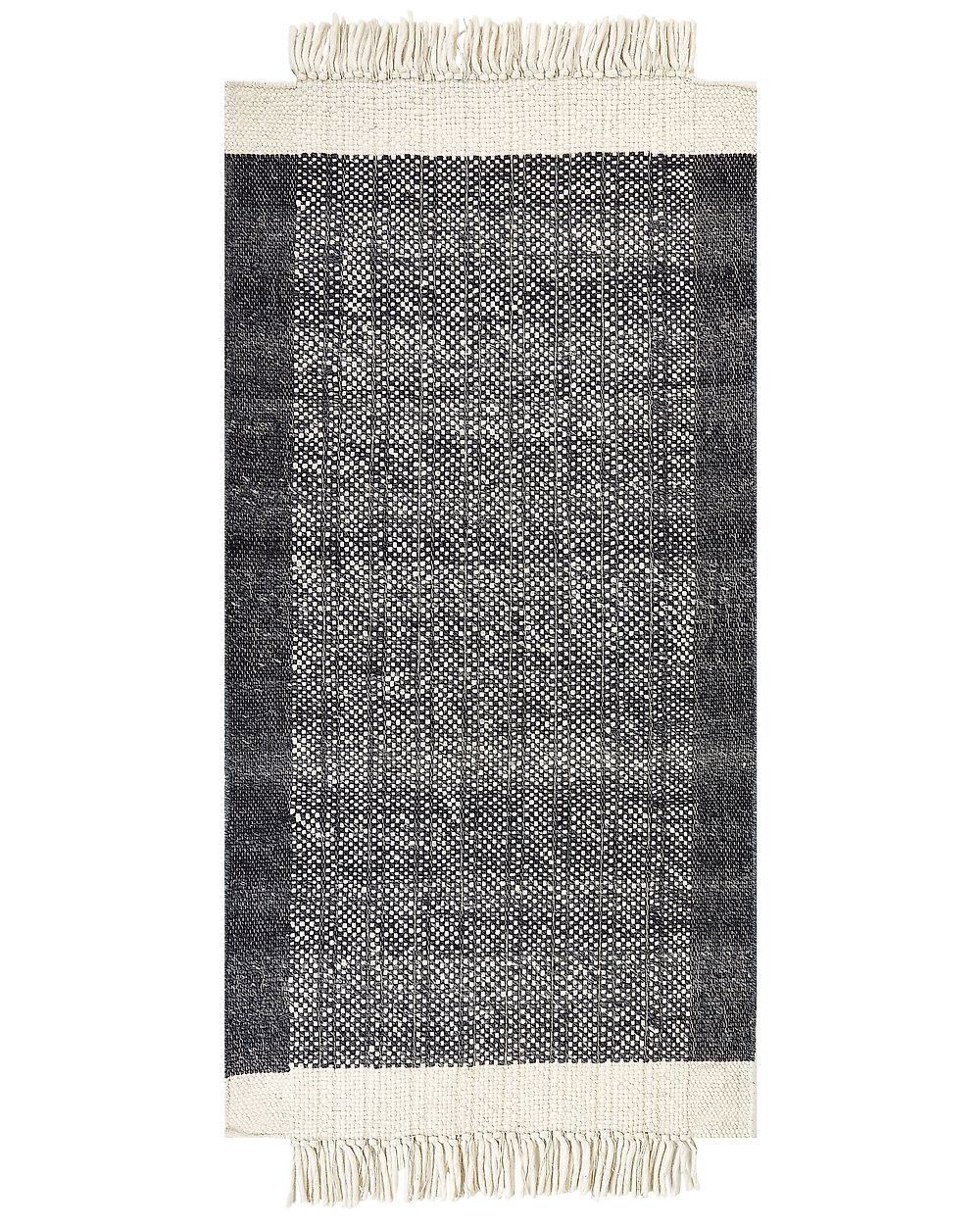 Rug ATLANTI Black 80 x 150 cm Wool