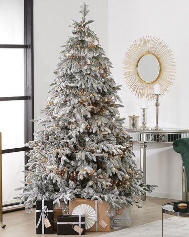 Snowy Christmas Tree 210 cm White BASSIE 